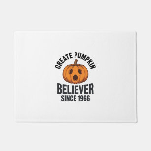 Pumpkin Believer Since 1966 Vintage Halloween Desi Doormat