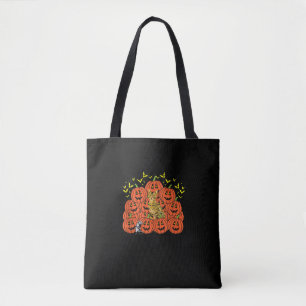 Pumpkin Bengal Cat Halloween Kitten Jack O Lantern Tote Bag