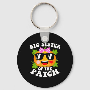 Pumpkin Big Sister Of The Patch Funny Halloween F Key Ring