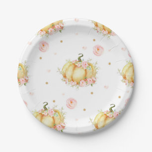 Pumpkin Birthday Baby Shower Birthday Paper Plates