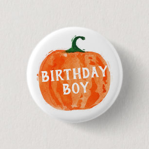 Pumpkin Birthday Button