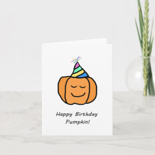 Pumpkin Birthday Card