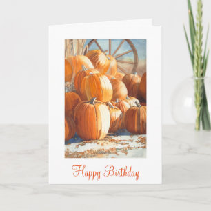 Pumpkin Birthday Card