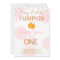 Pumpkin Birthday Invitation Pink Gold Pumpkin
