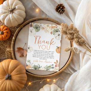 Pumpkin Birthday Thank You Card