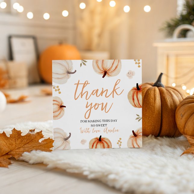 Pumpkin Birthday Thank You Gift Tag (Creator Uploaded)