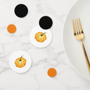 Pumpkin black and orange  confetti