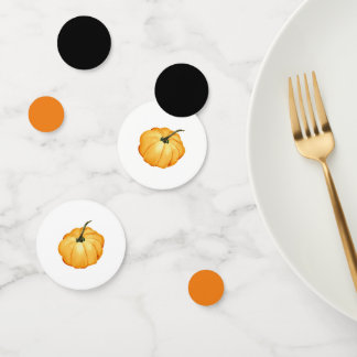 Pumpkin black and orange  confetti