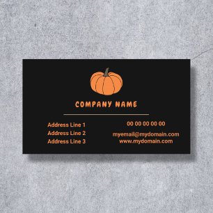Pumpkin Black Business Card