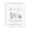 Pumpkin Blue Truck Baby Boy Shower Thank You Card