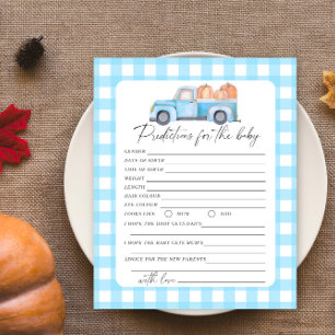 Pumpkin blue truck - Baby predictions and advice 
