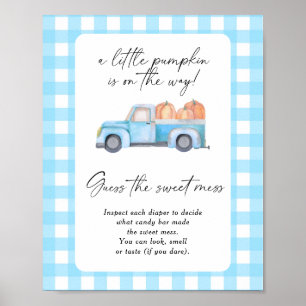 Pumpkin blue truck - guess the sweet mess poster
