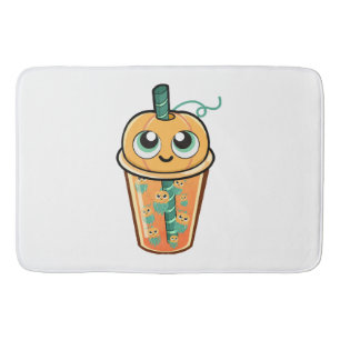 Pumpkin Boba Jellyfish Bath Mat