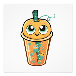 Pumpkin Boba Jellyfish Photo Print