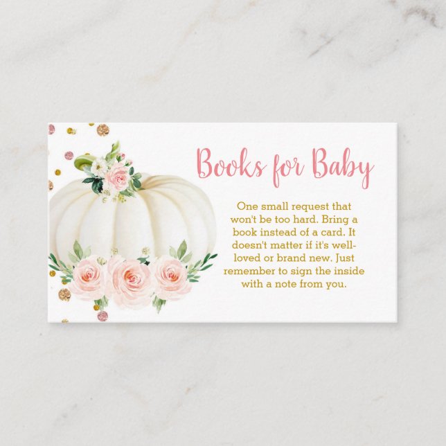 Pumpkin books for baby  enclosure card (Front)