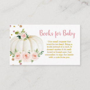 Pumpkin books for baby enclosure card