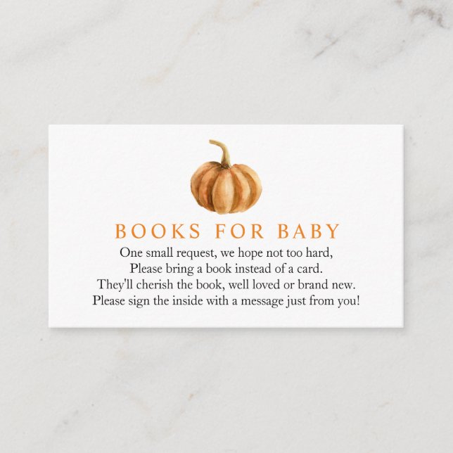 Pumpkin  Books for Baby insert card (Front)