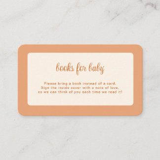 Pumpkin: Books for Baby Insert Card