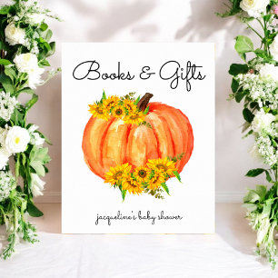Pumpkin Books Gifts Baby Shower Poster