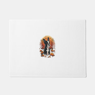 Pumpkin Boston Terrier costume on Boston Terrier H Doormat