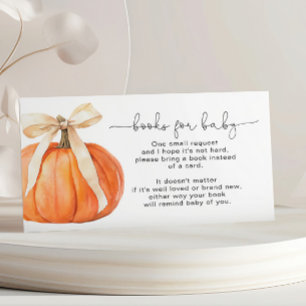 Pumpkin Bow Books for Baby Card 