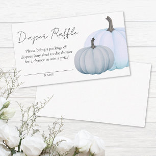 Pumpkin Boy Baby Shower Diaper Raffle Enclosure Card