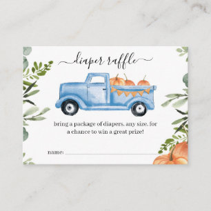 Pumpkin Boy Baby Shower Enclosure Card