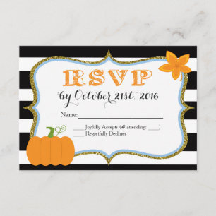 Pumpkin Boy Baby Shower Invitation RSVP Card