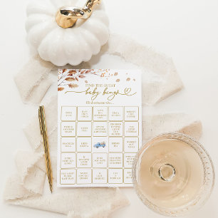 Pumpkin Boy Fall Find The Guest Bingo Game Invitation