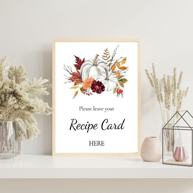 Pumpkin Bridal Shower Recipe Request Poster  (Creator Uploaded)