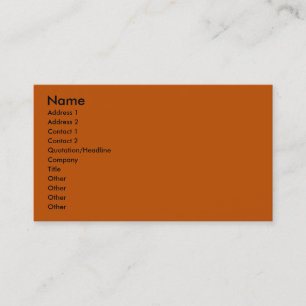 Pumpkin Business Card