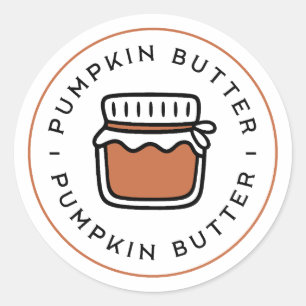 Pumpkin butter homemade fall season spice spread  classic round sticker