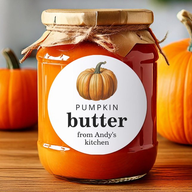Pumpkin butter homemade food label  (Creator Uploaded)