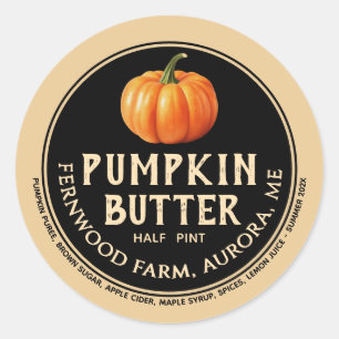 Pumpkin Butter Label Pumpkin Spice Jam Fall 