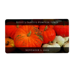 Pumpkin Butter / Preserve / Puree Food Jar