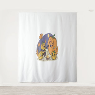 Pumpkin Campfire Serenade Tapestry