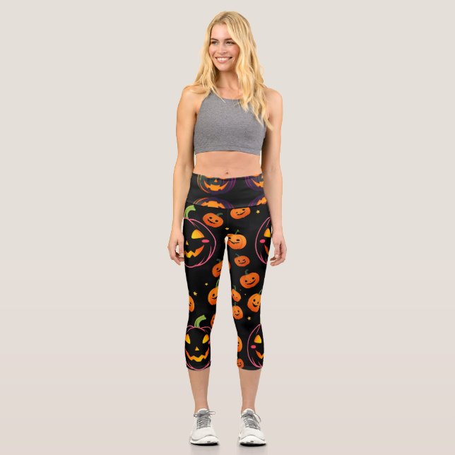  Pumpkin Capri Leggings (Front)
