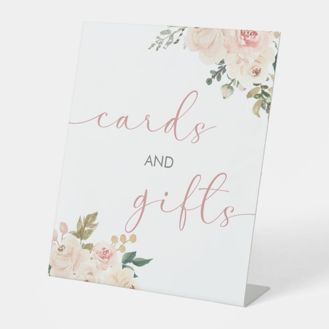 Pumpkin Cards and Gifts Baby Shower Pedestal Sign (Front)