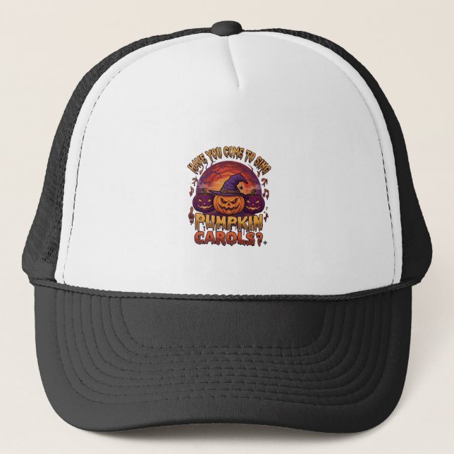 Pumpkin Carols Halloween Pumpkins Witch Hat Musica (Front)