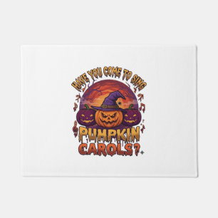 Pumpkin Carols Halloween Pumpkins Witch Hat Musica Doormat