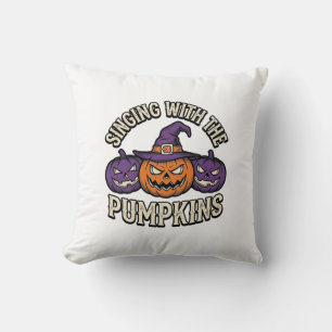 Pumpkin Carols Shirt Vintage Halloween Choir Pumpk Cushion