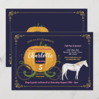 Pumpkin Carriage Horse Fall Girls Birthday Party