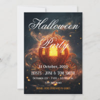 Pumpkin Carriage Invitation | Elegant Halloween