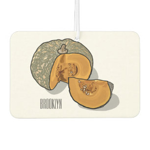 Pumpkin cartoon illustration car air freshener