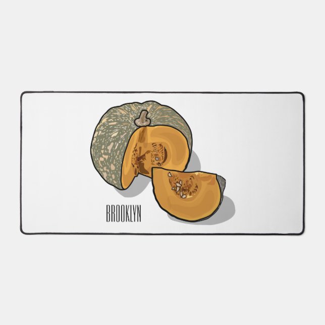 Pumpkin cartoon illustration  desk mat (Front)
