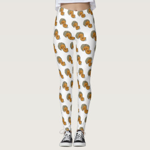 Pumpkin cartoon illustration leggings