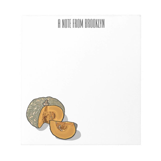 Pumpkin cartoon illustration  notepad (Front)