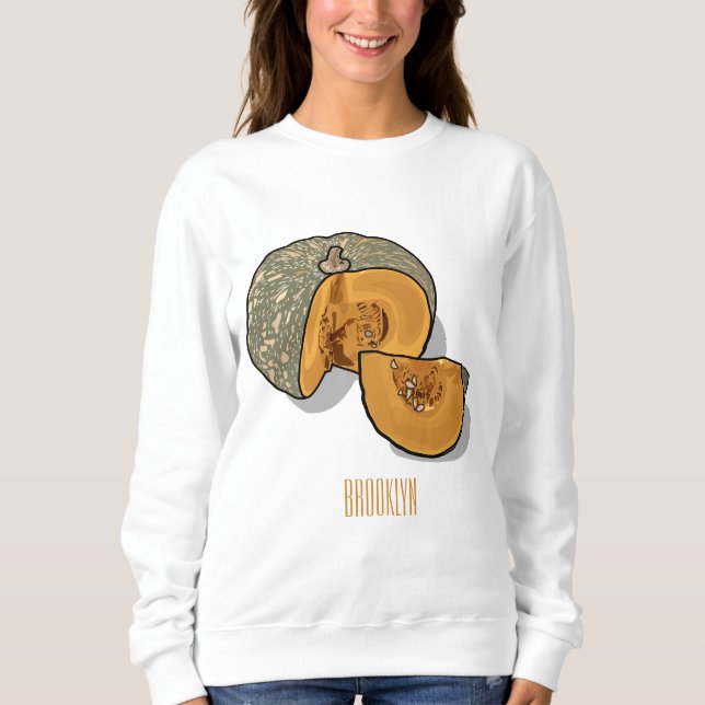 Pumpkin cartoon illustration  sweatshirt (Front)
