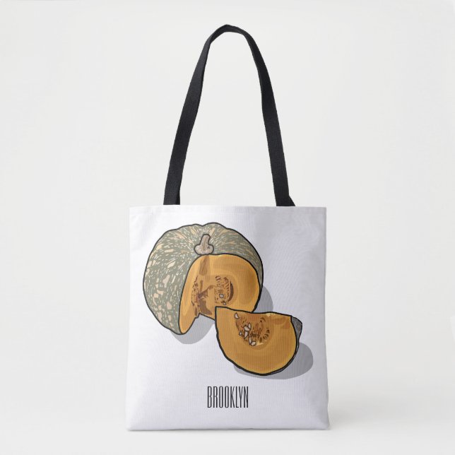 Pumpkin cartoon illustration  tote bag (Front)