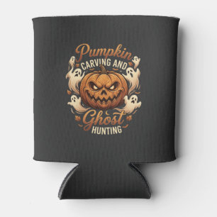 Pumpkin Carving Ghost Hunting Halloween Scary Flyi Can Cooler